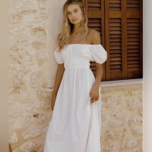 SNDYS MAXI DRESS WHITE- SIZE SMALL- NWT- PERFECT FOR SUMMER